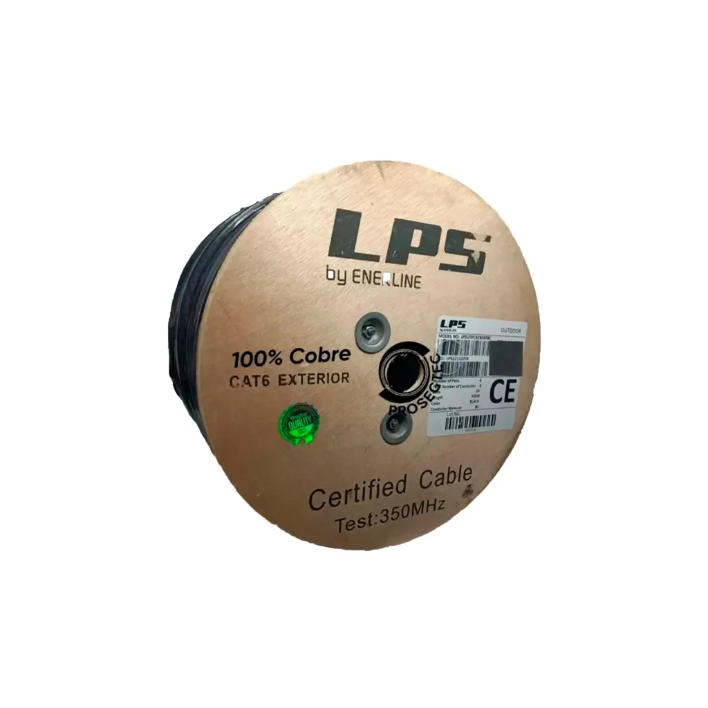 NUEVO INGRESO LPSUTPCAT6EXTBC | CABLE UTP CAT 6 DOBLE CHAQUETA 100% COBRE  EXTERIOR X ROLLO 305MT